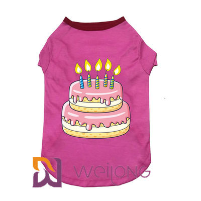 Camisa de borracha 180G personalizado cor do aniversário do cachorrinho da cópia