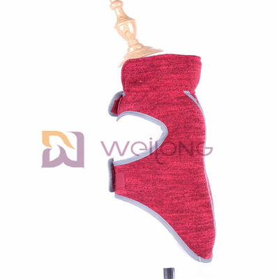 Revestimento vermelho do animal de estimação de Heather Sweatshirt Fleece Autumn Velcro para o cão