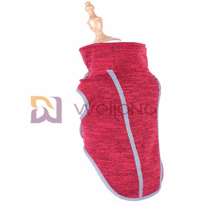 Revestimento vermelho do animal de estimação de Heather Sweatshirt Fleece Autumn Velcro para o cão