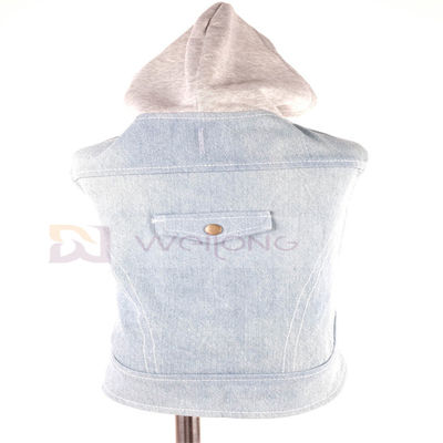 O vintage azul do Hoodie do cachorrinho da sarja de Nimes do algodão lavou a roupa XS-XL