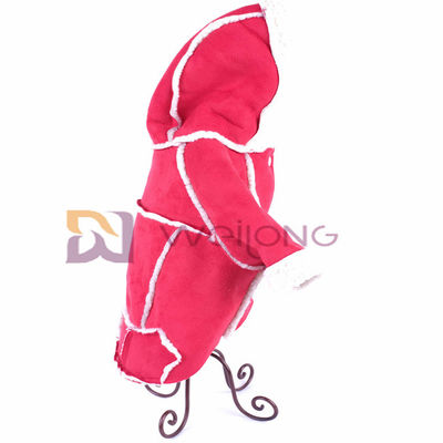 Morno imite o Hoodie de couro de Autumn Raw Edge Cute Pet da roupa do animal de estimação