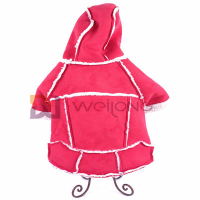 Morno imite o Hoodie de couro de Autumn Raw Edge Cute Pet da roupa do animal de estimação