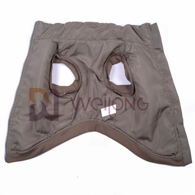 Revestimento de prata 2*2 RIB Low Body Dog Jackets do animal de estimação do velo do Berber do zíper da boa elasticidade para o inverno