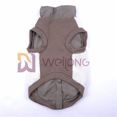 Revestimento de prata 2*2 RIB Low Body Dog Jackets do animal de estimação do velo do Berber do zíper da boa elasticidade para o inverno