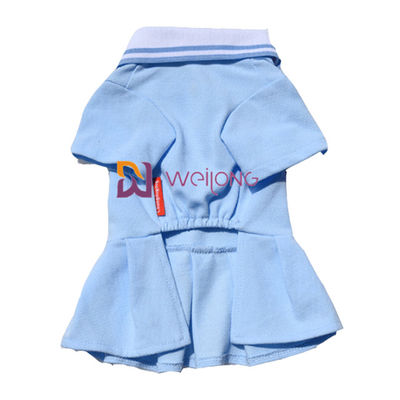 Vestido feito malha de Rib Collar Embroidered Customized Pet para a mola/verão