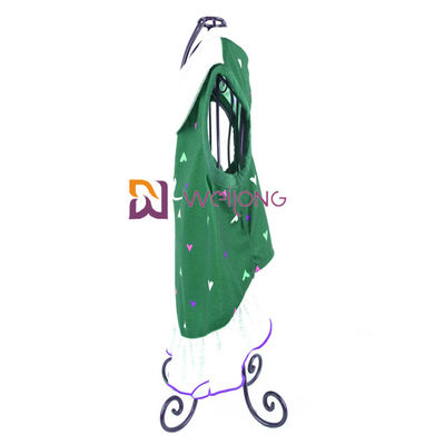 A cópia de Digitas borda o vestido de molho tecido do cão do colar do verão do jérsei do amor do vestido do animal de estimação coração feito sob encomenda poli