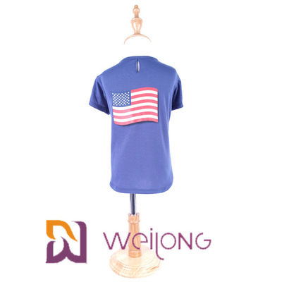 Camisas do animal de estimação T da bandeira americana de BSCI para a veste sem mangas da camiseta de alças do Dia da Independência dos cães
