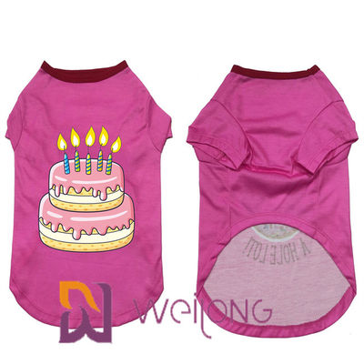 Camisa de borracha 180G personalizado cor do aniversário do cachorrinho da cópia