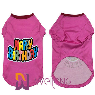 Camisa de borracha 180G personalizado cor do aniversário do cachorrinho da cópia