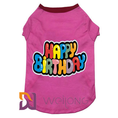 Camisa de borracha 180G personalizado cor do aniversário do cachorrinho da cópia