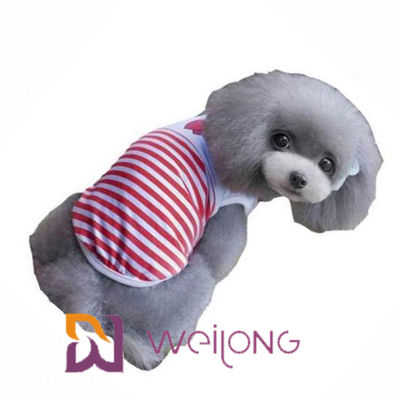 Camisa personalizada de Anchor Stripe Pet T do marinheiro da cópia de Digitas para o algodão 100% do cachorrinho