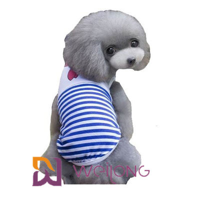 Camisa personalizada de Anchor Stripe Pet T do marinheiro da cópia de Digitas para o algodão 100% do cachorrinho