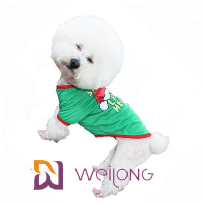A camisa de borracha do animal de estimação T da cópia da cor do teste padrão personalizou a camisa do Natal T do cão