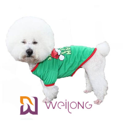 A camisa de borracha do animal de estimação T da cópia da cor do teste padrão personalizou a camisa do Natal T do cão