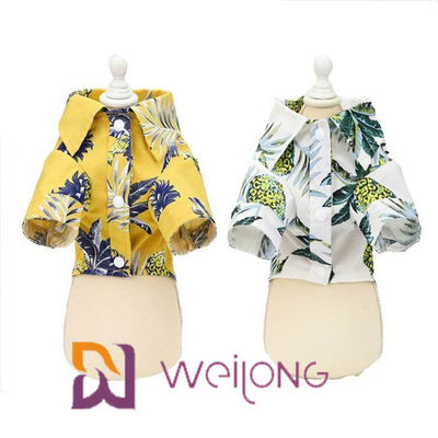 Camisas curtos do cão T da popelina de algodão da luva para confortável respirável dos cães