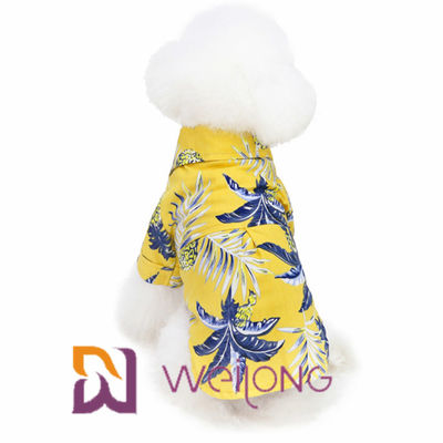 Camisas curtos do cão T da popelina de algodão da luva para confortável respirável dos cães