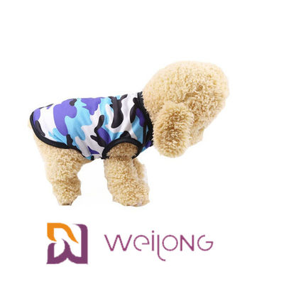 Malha respirável colorida T do animal de estimação da camisa do cão da camuflagem da camisa lisa sem mangas da roupa