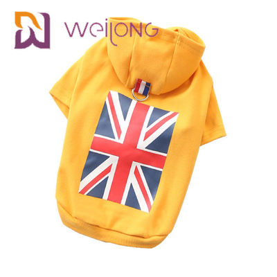 Do Hoodie BRITÂNICO do animal de estimação da bandeira de Jack Rubber Print da união o tipo curto Hoodies bonitos do cão de BSCI