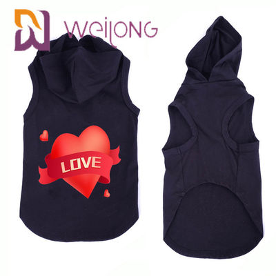 Cão e Cat Clothes do Hoodie do animal de estimação de Autumn Sleeveless Cat Dog Printed