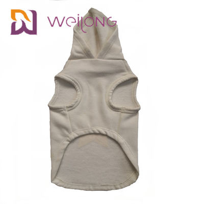 Hoodie customizável do cão do algodão dos testes padrões CVC com cópia de borracha
