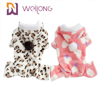 100% pijamas polis customizável do animal de estimação da cópia para pijamas da flanela do cão do outono/inverno