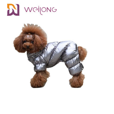 Pijamas impermeáveis coloridos do cão da tela da pérola para cães pequenos dos grandes cães