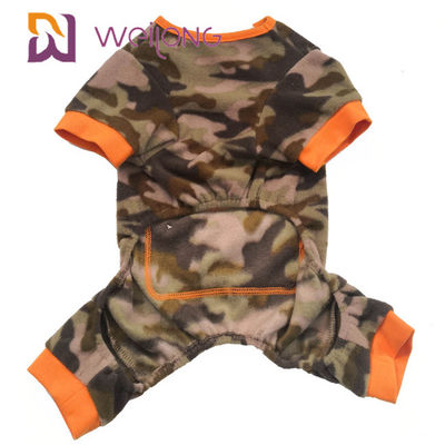 Velo poli Onesie do cão do crânio da camuflagem do pijama do animal de estimação do inverno do velo