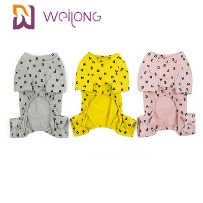 Velo Onesie do cão do pijama BSCI do animal de estimação da camiseta do outono/inverno da personalização