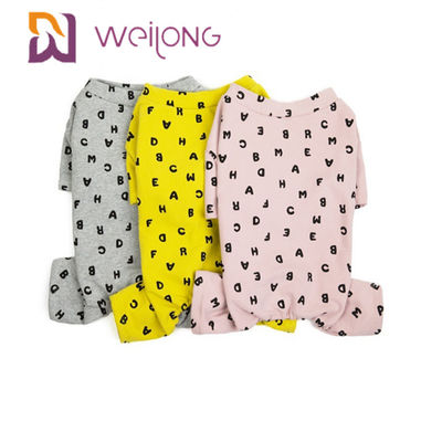 Velo Onesie do cão do pijama BSCI do animal de estimação da camiseta do outono/inverno da personalização