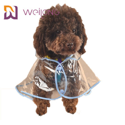 Do verão transparente da mola da capa de chuva do animal de estimação do PVC capa de chuva clara leve do cão