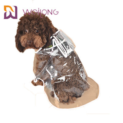 Do verão transparente da mola da capa de chuva do animal de estimação do PVC capa de chuva clara leve do cão