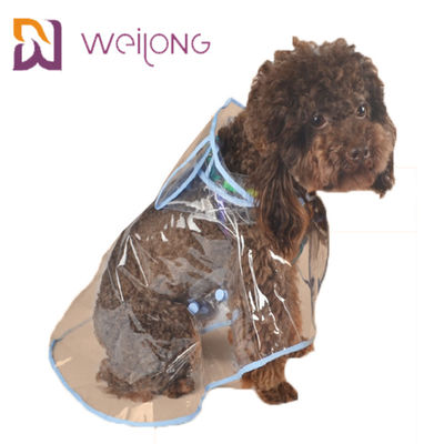 Do verão transparente da mola da capa de chuva do animal de estimação do PVC capa de chuva clara leve do cão