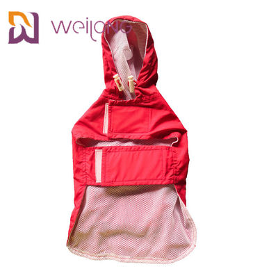 Saco Mesh Lining Xl Dog Raincoat da capa de chuva do animal de estimação da abertura de Velcro