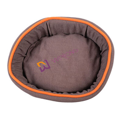 Auto inteiramente lavável redondo da cama do cão da filhós do linho que aquece a cama do conforto do cão de BSCI