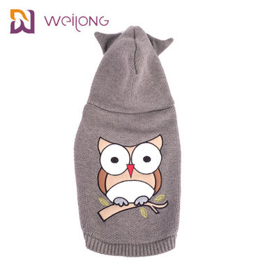 A camiseta bordada do animal de estimação da malha do cão de pano Hoodie acrílico fez malha Cat Jumper