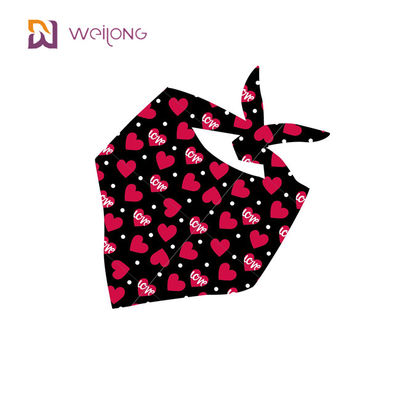 Grupo dobro do babador do feriado do animal de estimação do lenço do triângulo do algodão do Bandana do animal de estimação do dia de Valentim
