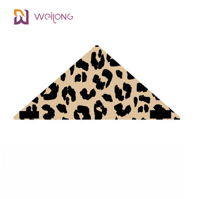 Personalização poli Digital do Bandana do animal de estimação da cópia do leopardo da popelina que imprime Bandanas pequenos do cão