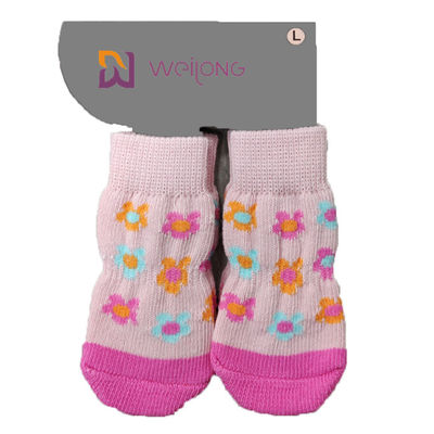 Cão Socks&amp; Cat Socks da malha do deslizamento do animal de estimação anti com reforço de borracha Paw Protetor