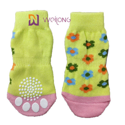 Cão Socks&amp; Cat Socks da malha do deslizamento do animal de estimação anti com reforço de borracha Paw Protetor