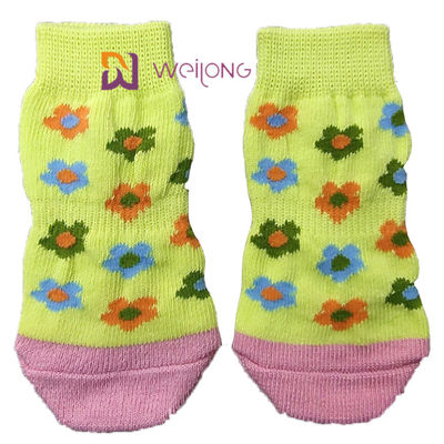 Cão Socks&amp; Cat Socks da malha do deslizamento do animal de estimação anti com reforço de borracha Paw Protetor