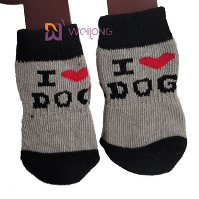 Peúga protetora do anti deslizamento da personalização para o risco de Paw Dog Socks To Prevent do cão